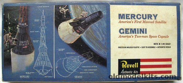 Revell 1/48 Mercury and Gemini Capsules - with Booklet, H1834-100 plastic model kit